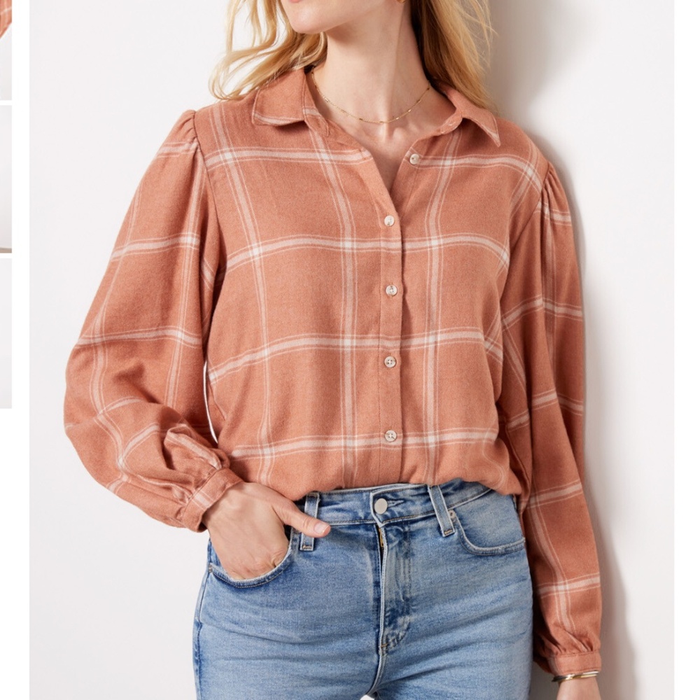 Z Supply Overland Plaid Blouse